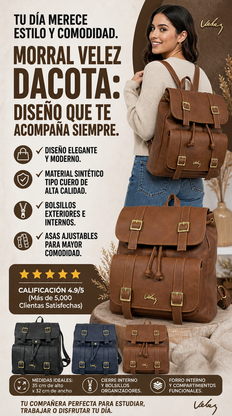 Morral Dama DACOTA Velez Diseño Correas
